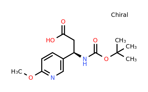 (R)-3-((tert-butoxycarbonyl)amino)-3-(6-methoxypyridin-3-yl)propanoic acid