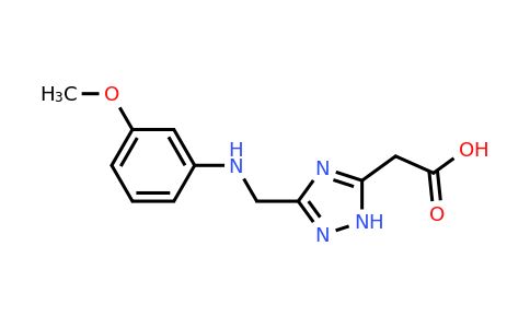 1216242-62-4 | 2-(3-(((3-Methoxyphenyl)amino)methyl)-1H-1,2,4-triazol-5-yl)acetic acid