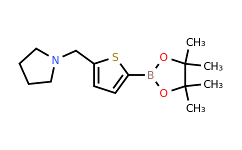1218790-45-4 | 1-((5-(4,4,5,5-Tetramethyl-1,3,2-dioxaborolan-2-yl)thiophen-2-yl)methyl)pyrrolidine