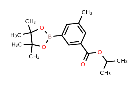 1218791-30-0 | Isopropyl 3-methyl-5-(4,4,5,5-tetramethyl-1,3,2-dioxaborolan-2-yl)benzoate