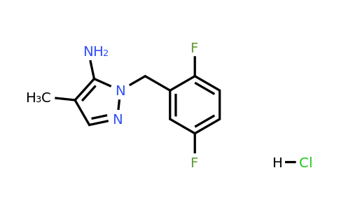 1-[(2,5-difluorophenyl)methyl]-4-methyl-1h-pyrazol-5-amine hydrochloride