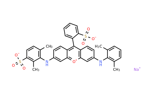 Sodium 3-((6-((2,6-dimethylphenyl)amino)-9-(2-sulfonatophenyl)xanthylium-3-yl)amino)-2,4-dimethylbenzenesulfonate