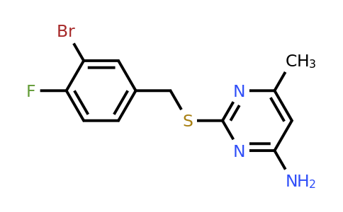 1223285-45-7 | 2-((3-Bromo-4-fluorobenzyl)thio)-6-methylpyrimidin-4-amine