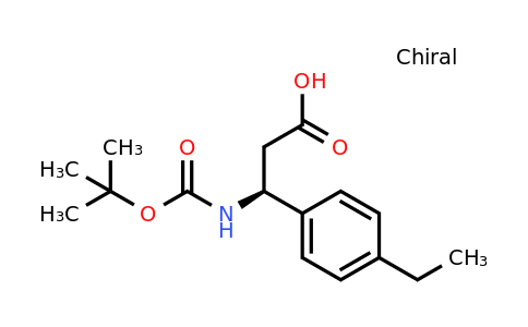 1228553-53-4 | (S)-3-((tert-Butoxycarbonyl)amino)-3-(4-ethylphenyl)propanoic acid