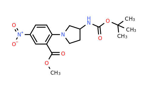 Methyl 2-(3-((tert-butoxycarbonyl)amino)pyrrolidin-1-yl)-5-nitrobenzoate