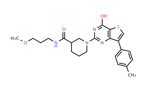 1242982-22-4 | 1-(4-Hydroxy-7-(p-tolyl)thieno[3,2-d]pyrimidin-2-yl)-N-(3-methoxypropyl)piperidine-3-carboxamide