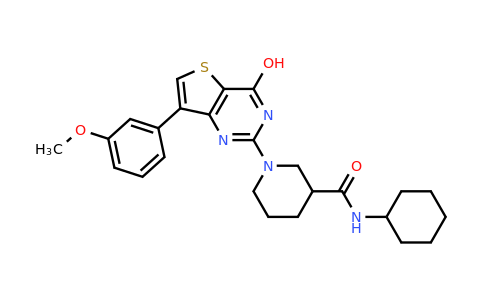 1242986-30-6 | N-cyclohexyl-1-(4-hydroxy-7-(3-methoxyphenyl)thieno[3,2-d]pyrimidin-2-yl)piperidine-3-carboxamide