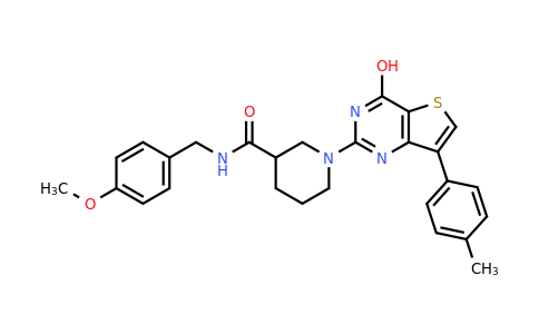 1243105-75-0 | 1-(4-Hydroxy-7-(p-tolyl)thieno[3,2-d]pyrimidin-2-yl)-N-(4-methoxybenzyl)piperidine-3-carboxamide