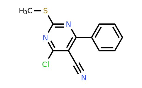 124598-28-3 | 4-Chloro-2-(methylthio)-6-phenylpyrimidine-5-carbonitrile