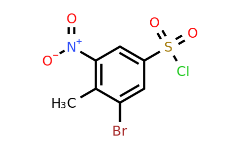 3-Bromo-4-methyl-5-nitrobenzene-1-sulfonyl chloride
