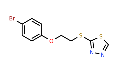 1247672-21-4 | 2-((2-(4-Bromophenoxy)ethyl)thio)-1,3,4-thiadiazole