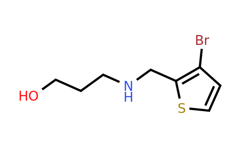 1247716-66-0 | 3-(((3-Bromothiophen-2-yl)methyl)amino)propan-1-ol