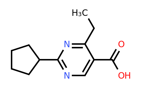 1248037-71-9 | 2-Cyclopentyl-4-ethylpyrimidine-5-carboxylic acid