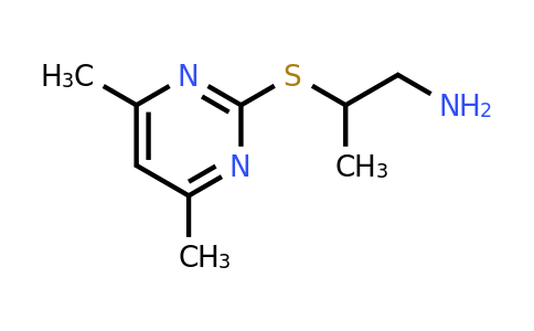 1248098-95-4 | 2-((4,6-Dimethylpyrimidin-2-yl)thio)propan-1-amine