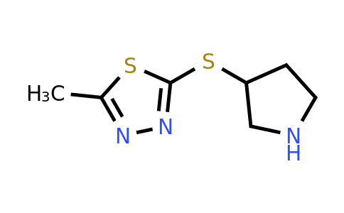 1248140-90-0 | 2-Methyl-5-(pyrrolidin-3-ylthio)-1,3,4-thiadiazole
