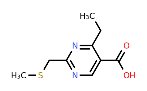1248291-21-5 | 4-Ethyl-2-((methylthio)methyl)pyrimidine-5-carboxylic acid