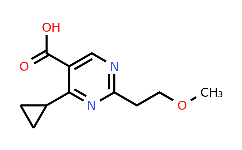 1248433-72-8 | 4-Cyclopropyl-2-(2-methoxyethyl)pyrimidine-5-carboxylic acid