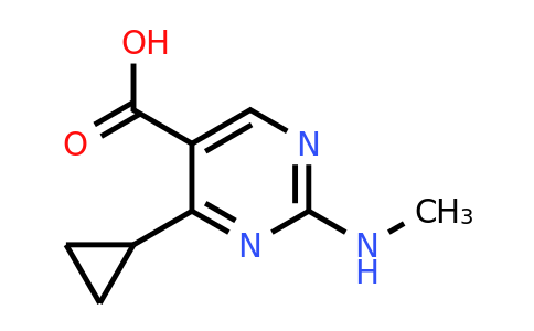 1248934-00-0 | 4-Cyclopropyl-2-(methylamino)pyrimidine-5-carboxylic acid
