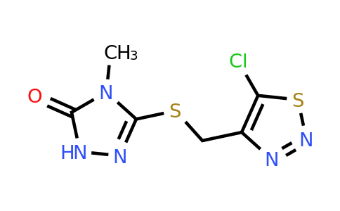 1249500-54-6 | 3-{[(5-chloro-1,2,3-thiadiazol-4-yl)methyl]sulfanyl}-4-methyl-4,5-dihydro-1h-1,2,4-triazol-5-one