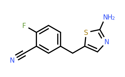 1249786-61-5 | 5-[(2-amino-1,3-thiazol-5-yl)methyl]-2-fluorobenzonitrile