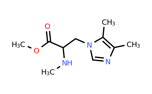 1250202-32-4 | Methyl 3-(4,5-dimethyl-1h-imidazol-1-yl)-2-(methylamino)propanoate
