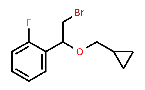 1-(2-Bromo-1-(cyclopropylmethoxy)ethyl)-2-fluorobenzene