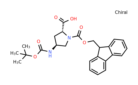 1253791-18-2 | rel-(2R,4S)-1-(((9H-Fluoren-9-yl)methoxy)carbonyl)-4-((tert-butoxycarbonyl)amino)pyrrolidine-2-carboxylic acid