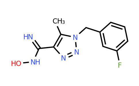 1255790-91-0 | 1-(3-Fluorobenzyl)-N-hydroxy-5-methyl-1H-1,2,3-triazole-4-carboximidamide