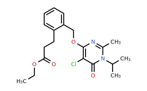 1258652-72-0 | Ethyl 3-(2-((5-chloro-1,6-dihydro-1-isopropyl-2-methyl-6-oxopyrimidin-4-yloxy)methyl)phenyl)propanoate