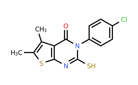 126105-97-3 | 3-(4-Chlorophenyl)-5,6-dimethyl-2-sulfanylthieno[2,3-d]pyrimidin-4(3h)-one