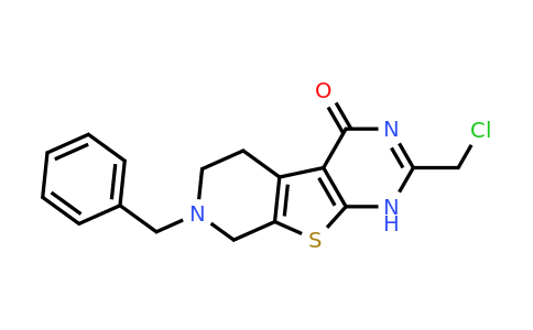 126718-85-2 | 2-(Chloromethyl)-5,6,7,8-tetrahydro-7-(phenylmethyl)pyrido[4',3':4,5]thieno[2,3-d]pyrimidin-4(1H)-one