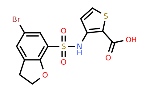 1268618-43-4 | 3-((5-Bromo-2,3-dihydrobenzofuran)-7-sulfonamido)thiophene-2-carboxylic acid