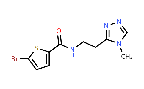 1272146-82-3 | 5-Bromo-N-(2-(4-methyl-4h-1,2,4-triazol-3-yl)ethyl)thiophene-2-carboxamide