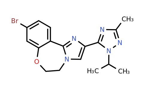 1282514-63-9 | 9-Bromo-2-(1-isopropyl-3-methyl-1H-1,2,4-triazol-5-yl)-5,6-dihydrobenzo[f]imidazo[1,2-d][1,4]oxazepine