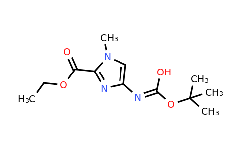 128293-63-0 | Ethyl 4-((tert-butoxycarbonyl)amino)-1-methyl-1H-imidazole-2-carboxylate