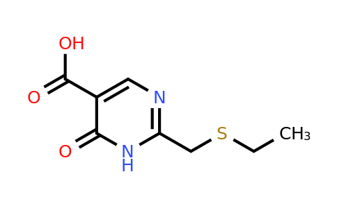 1283483-21-5 | 2-((Ethylthio)methyl)-6-oxo-1,6-dihydropyrimidine-5-carboxylic acid