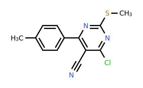 128640-74-4 | 4-Chloro-2-(methylthio)-6-(p-tolyl)pyrimidine-5-carbonitrile