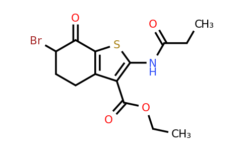 128811-91-6 | Ethyl 6-bromo-7-oxo-2-propionamido-4,5,6,7-tetrahydrobenzo[b]thiophene-3-carboxylate