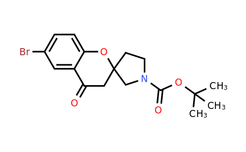 1291076-20-4 | tert-Butyl 6-bromo-4-oxo-3,4-dihydrospiro[1-benzopyran-2,3'-pyrrolidine]-1'-carboxylate