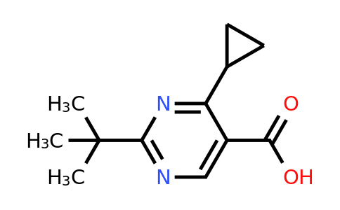 1291787-37-5 | 2-(Tert-butyl)-4-cyclopropylpyrimidine-5-carboxylic acid