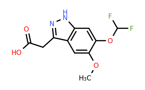 1306604-65-8 | 2-(6-(Difluoromethoxy)-5-methoxy-1h-indazol-3-yl)acetic acid
