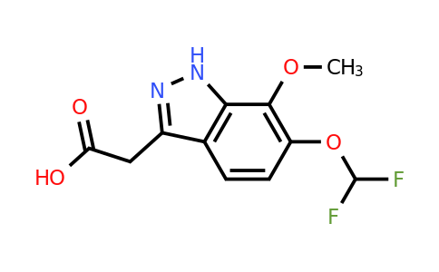 1306606-55-2 | 2-(6-(Difluoromethoxy)-7-methoxy-1h-indazol-3-yl)acetic acid