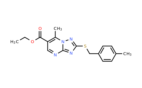 1306738-68-0 | Ethyl 7-methyl-2-((4-methylbenzyl)thio)-[1,2,4]triazolo[1,5-a]pyrimidine-6-carboxylate
