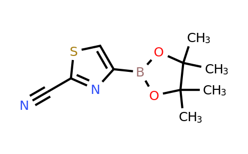 1310384-97-4 | 4-(4,4,5,5-Tetramethyl-1,3,2-dioxaborolan-2-yl)thiazole-2-carbonitrile