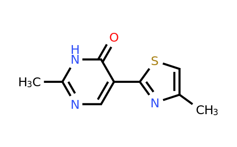 1311315-77-1 | 2-Methyl-5-(4-methyl-1,3-thiazol-2-yl)-3,4-dihydropyrimidin-4-one