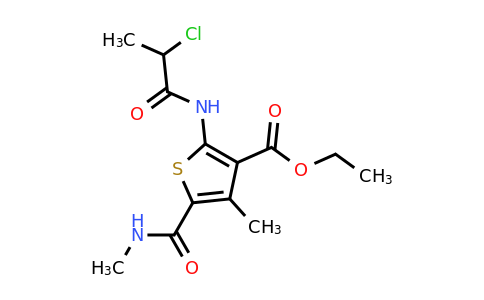 1311316-22-9 | Ethyl 2-(2-chloropropanamido)-4-methyl-5-(methylcarbamoyl)thiophene-3-carboxylate