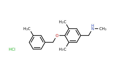 1311316-37-6 | ({3,5-dimethyl-4-[(3-methylphenyl)methoxy]phenyl}methyl)(methyl)amine hydrochloride
