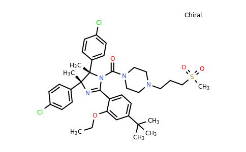 1313611-27-6 | ((4R,5S)-2-(4-(tert-Butyl)-2-ethoxyphenyl)-4,5-bis(4-chlorophenyl)-4,5-dimethyl-4,5-dihydro-1H-imidazol-1-yl)(4-(3-(methylsulfonyl)propyl)piperazin-1-yl)methanone