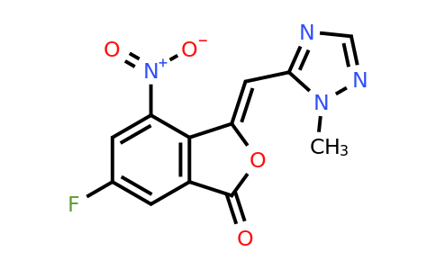 (Z)-6-fluoro-3-((1-methyl-1H-1,2,4-triazol-5-yl)methylene)-4-nitroisobenzofuran-1(3H)-one