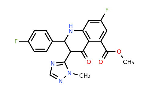 1322616-36-3 | Methyl 7-fluoro-2-(4-fluorophenyl)-3-(1-methyl-1H-1,2,4-triazol-5-yl)-4-oxo-1,2,3,4-tetrahydroquinoline-5-carboxylate